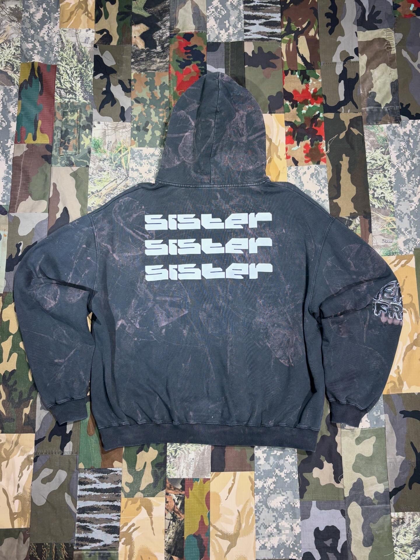 Upcycled Hoodie SISTER SISTER SISTER